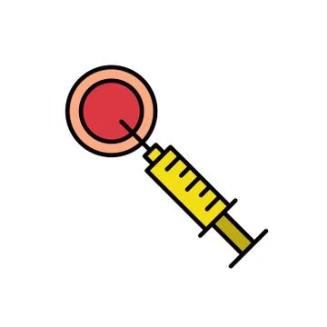 Artificial insemination line icon, vector illustration Stock Illustration