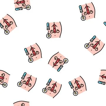 Artificial insemination vector seamless pattern sign イラスト素材