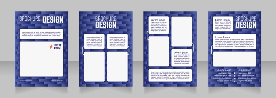 Artificial intellect blank brochure design 스톡 일러스트