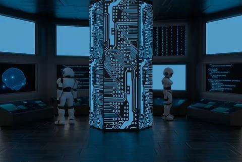 Artificial Intelligence 3d concept Stock Illustration