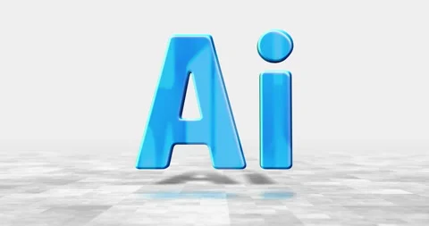 Artificial intelligence 3d symbol on light background Stock Footage 329610225