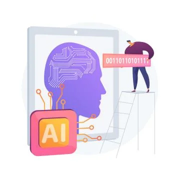 Artificial intelligence abstract concept vector illustration. イラスト素材