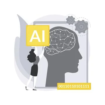 Artificial intelligence abstract concept vector illustration. イラスト素材