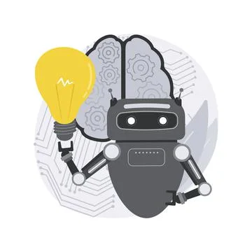 Artificial intelligence abstract concept vector illustration. Stock Illustration