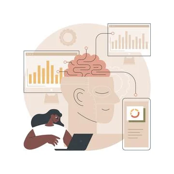 Artificial intelligence abstract concept vector illustration. イラスト素材