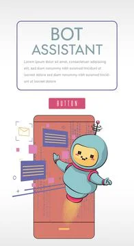 Artificial intelligence abstract concept vector illustration, smart chatbot.  Stock Illustration