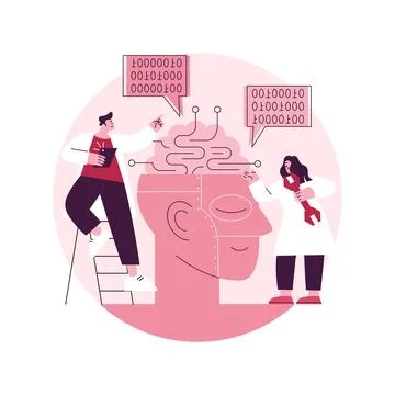 Artificial intelligence abstract concept vector illustration. Stock Illustration