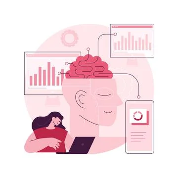 Artificial intelligence abstract concept vector illustration. Illustrazione stock