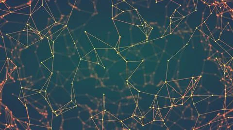 Artificial intelligence abstract plexus background Stock Illustration