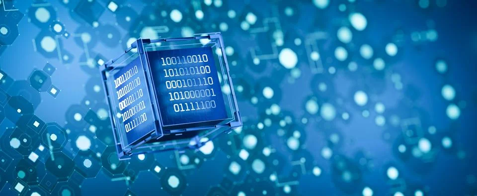 Artificial intelligence. Abstract technical background. Quantum computer. C.. イラスト素材