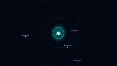 Artificial Intelligence Abstract Technology Animation Stock Footage 340877450