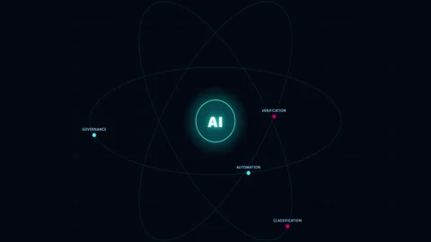 Artificial Intelligence Abstract Technology Background Stock Footage 340877454