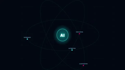 Artificial Intelligence Abstract Technology Background Stock Footage 340878300