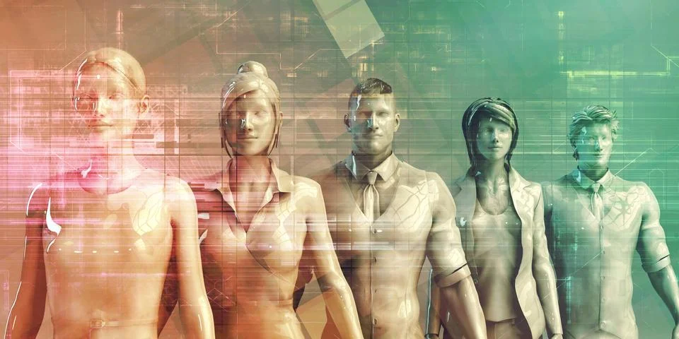 Artificial Intelligence Abstract Workplace Network Stock Photos