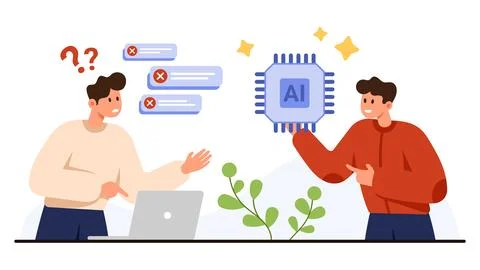 Artificial Intelligence Adoption for Problem Solving Illustrazione stock