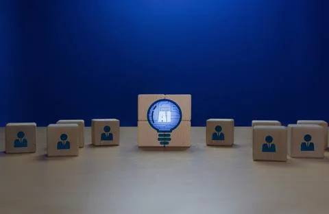 Artificial intelligence agents for network applications, data analytics, hu.. Stock Photos