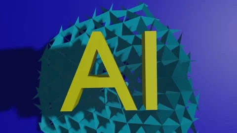 Artificial intelligence, AI 3D Text concept Stock Footage 230172116