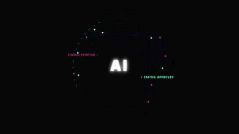 Artificial Intelligence AI Abstract Technology Animation Stock Footage 340877290