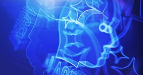 Artificial intelligence AI agent symbol rotating loop concept Stock Footage 331984297