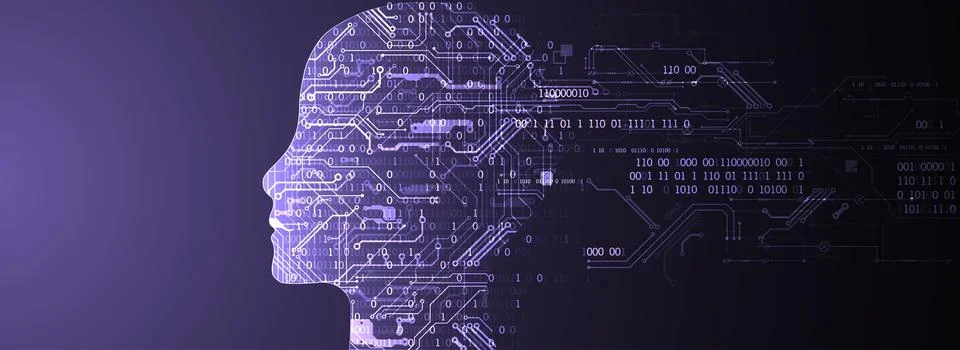 Artificial intelligence (AI) and big data concept. Machine cyber mind.  Humen 스톡 일러스트