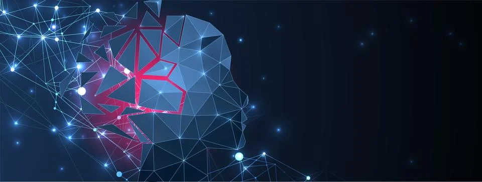 Artificial intelligence (AI) and big data concept. Machine cyber mind.  Humen 스톡 일러스트