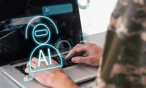 Artificial intelligence AI and CRM software automation technology.business use Stock-Fotos