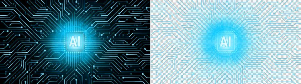 Artificial Intelligence (AI) and machine learning concept. Stock Illustration