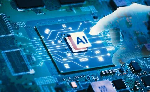 Artificial intelligence AI and machine learning concept. Stock Photos