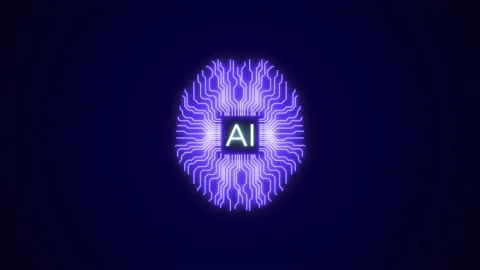 Artificial Intelligence (Ai) Brain Animation. Digital Data Concept Stock Footage 150109133