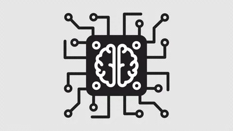 Artificial intelligence AI, brain chip technology, core. Alpha channel Stock Footage 342421900