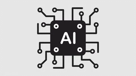 Artificial intelligence AI, brain chip technology, core. Alpha channel Stock Footage 342421976
