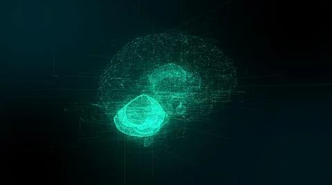 Artificial intelligence AI brain used for deep learning cloud computing  스톡 일러스트