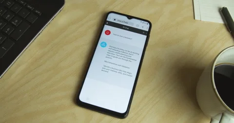 Artificial Intelligence - AI chat bot app on smartphone - Royalty free Video stock 251113807