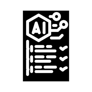Artificial intelligence ai checklist concept icon Stockillustratie