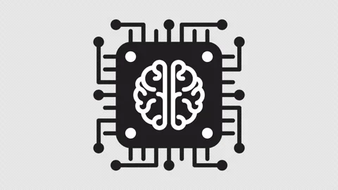 Artificial intelligence AI, chip brain technology, core. Alpha channel Stock Footage 342421897