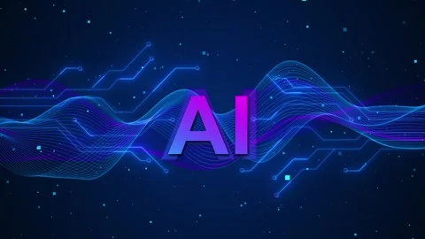 Artificial Intelligence AI On Circuit Board. Future Technology Concept Stock Footage 312026280