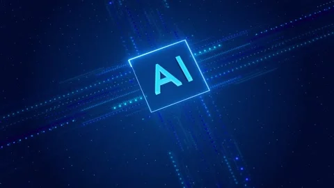 Artificial Intelligence AI On Circuit Board. Future Technology Concept Stock Footage 313700579