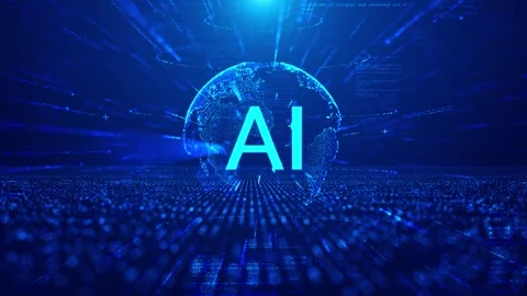 Artificial Intelligence AI On Circuit Board. Future Technology Concept Stock Footage 313761582