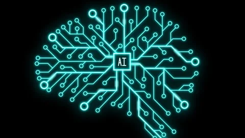 Artificial Intelligence AI Computer Chip Technology Circuit Board Human Video stock 262598677