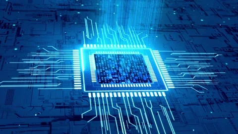 Artificial intelligence ai computing power chip Stock Footage 245251965