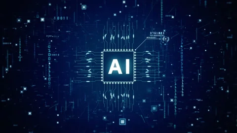 Artificial Intelligence AI Concept. Future Technology Digital Data Analysis. Stock Footage 158342984