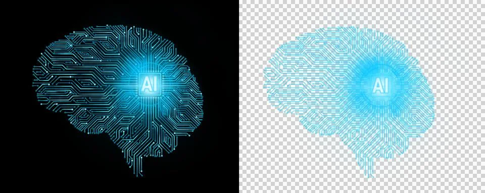 Artificial intelligence (AI) concept. Stock Illustration