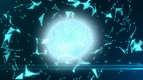 Artificial Intelligence( AI). The conception of Cyberbrain: Big Data Stock Footage 124092473