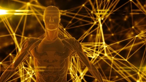 Artificial intelligence AI deep learning computer program technology Stock Footage 97200377