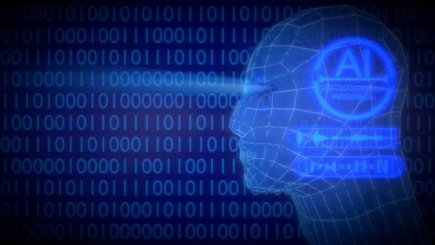 Artificial intelligence AI deep learning computer program technology Stock Footage 100238722