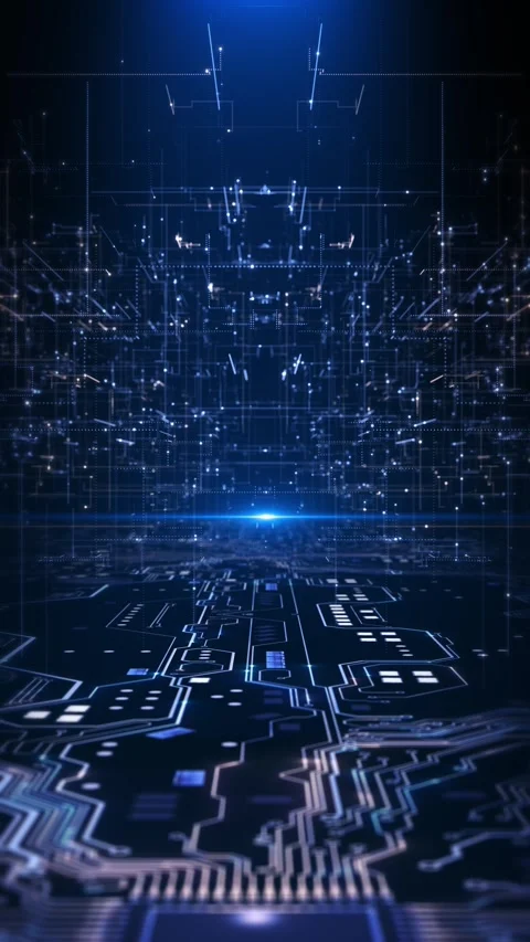 Artificial intelligence AI Digital background. Big data visualization. futuristi Video stock 341903046