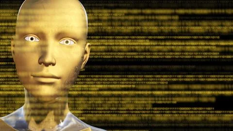 Artificial Intelligence AI Digital Calculations Stock Illustration