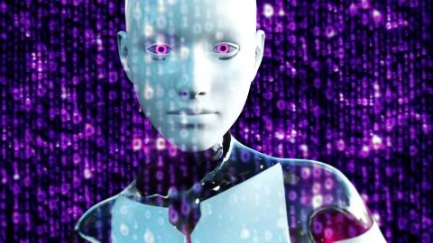 Artificial Intelligence AI Digital Calculations 스톡 일러스트
