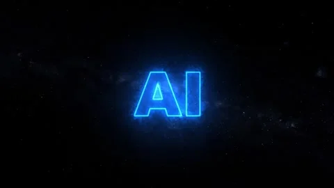 Artificial intelligence AI emerging from space background Vídeos de archivo 296483706