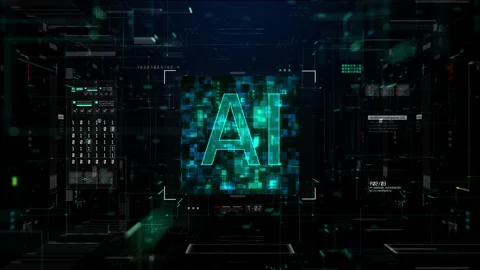 Artificial Intelligence AI. Future Technology Concept Visualization. Big Data Stock Footage 160885911